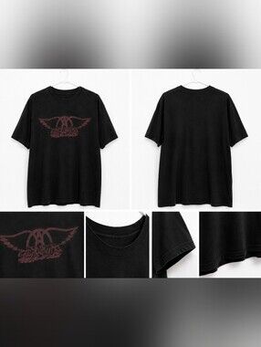 Aerosmith Black Graphic Band Logo T-Shirt